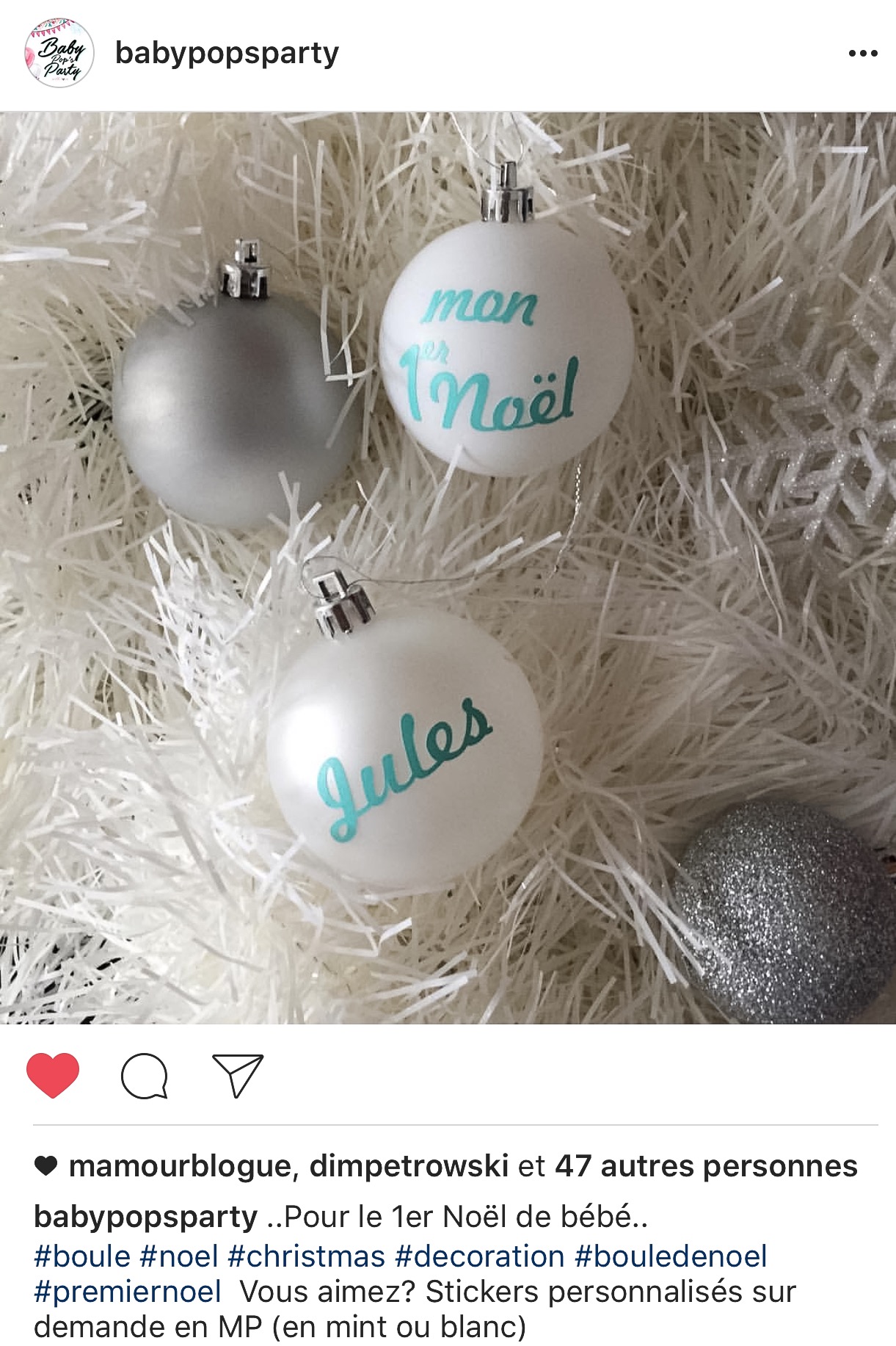 Christmas Baby Premier Noël, première Boule! - Mon blog - Modaliza 