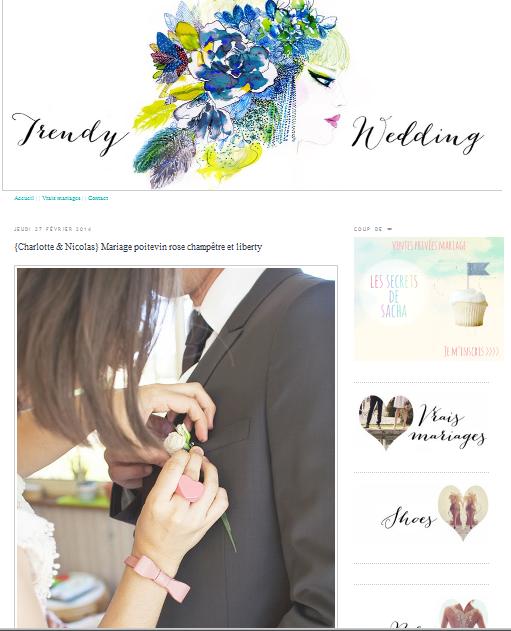 publication modaliza photographe sur trendy wedding blog