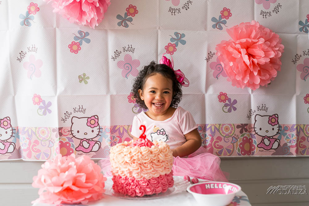 Cake smash Hello Kitty birthday - Mon blog - Modaliza photographe