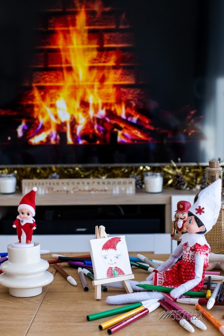 lutin de noel farceur tableau