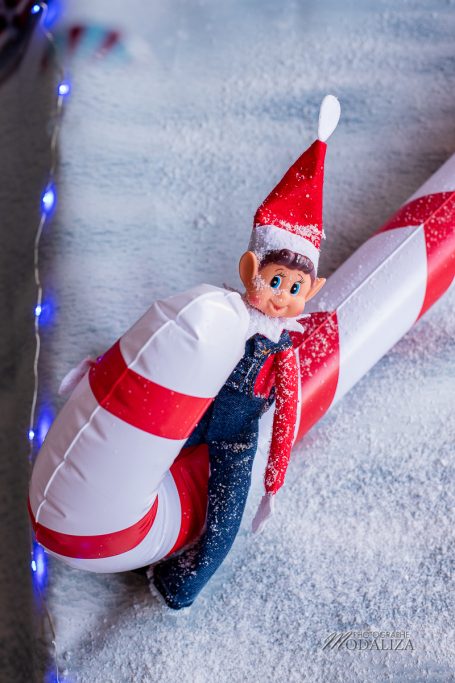 lutin de noel farceur luge sucre d'orge