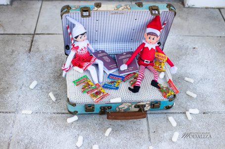 lutin de noel arrivée valise