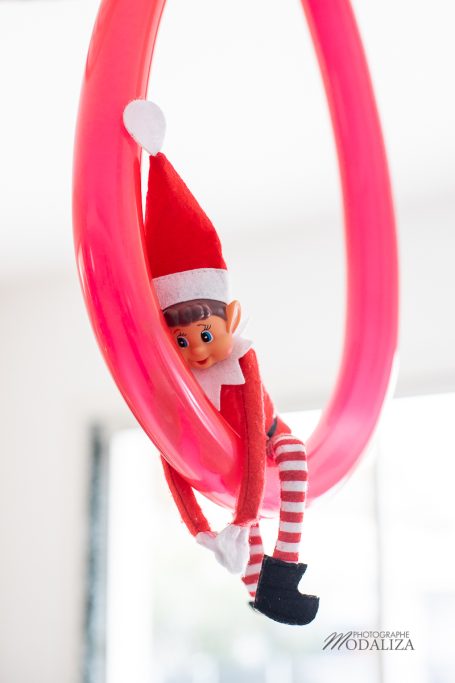 lutin de noel ballon balancoire