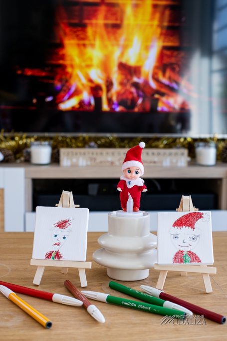 lutin de noel farceur peintre