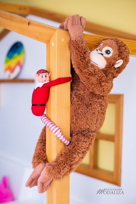 lutin de noel farceur singe